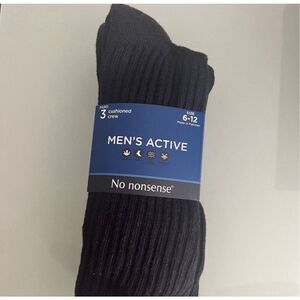 Socks 6-12 🧦 men activity long 3 pairs black